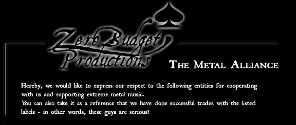 ZERO BUDGET PRODUCTIONS | The Metal Alliance